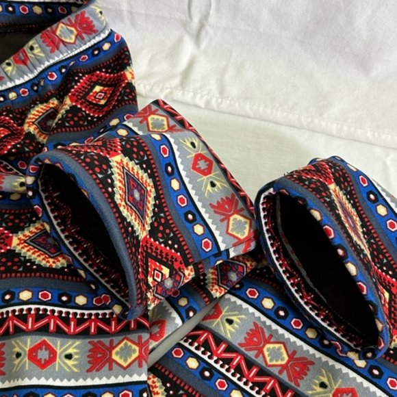 Fleece Lined Colorful Boho Leggings, Juniors Size 5 - Picture 6 of 10